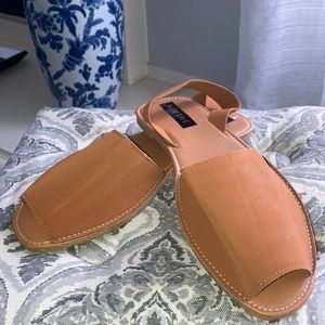Cognac Slingback Sandals
